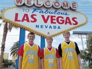 Tom Aase, Zach Wessels, and Joe Aase have played in Las Vegas, Chicago and Kansas with the Minnesota Fury this summer. -- photo submitted