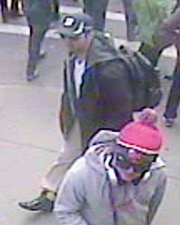 The second suspect is seen in this photo the FBI released this afternoon in connection to the Boston Marathon Bombings. 