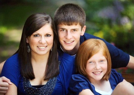 Lauren Schwab, left, is shown in a photo with her brother, Nathan, and sister, Paiton. -- Photo provided