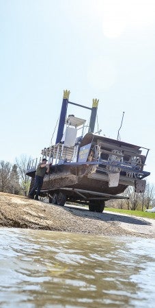The Spamtown Belle is backed into East Side Lake Tuesday morning as it's made ready for the 2013 season.