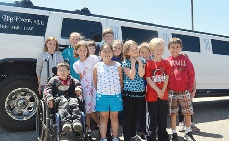 Seventeen Southgate Elementary School students were treated to a limo ride and a lunch at Culver's Thursday for raising the most in a recent fundraiser to buy new playground equipment for the school. Southgate students raised more than $6,500 this year.