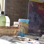 Various hemp products are on display at the Austin Minnesota Hemp Fest at Bandshell Community Park in Austin Sunday. Organizers say the event will likely happen in 2014.