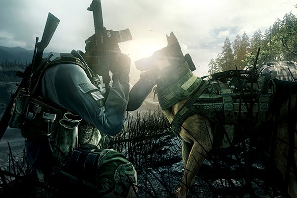 K-9 partner Riley will be a major part of the team in the latest game of the Call of Duty series, "Call of Duty: Ghosts." Photo courtesy of Activision.