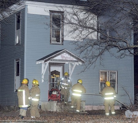 Rose Creek firefighters responded to a house fire on Oak Street Tuesday night in Rose Creek. 