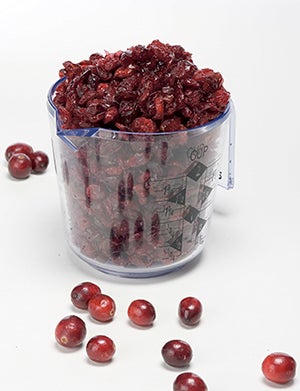 Dried cranberries. Photo courtesy of Cranberry Marketing Committee