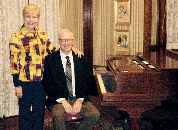Judges for this year’s Harris Piano Competition were Dr. Andrew Hisey of the University of St. Thomas and MarySue Hormel Harris.  Photo provided.
