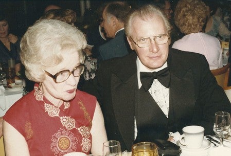 Dr. Herman Miller and his wife, Helen, pose for a photo at a dinner. Miller, a well-known doctor, died Dec. 11. -- Photo provided