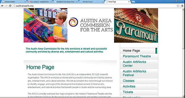 The Austin Area Commission for the Arts and their website. Photo provided