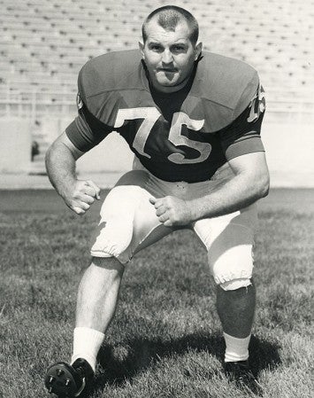 Austin grad Larry Kramer, who recently passed away, was a Hall of Fame and All American football player at the University of Nebraska.  Photo courtesy of University of Nebraska