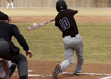 Austin grad Gabe Kasak has played in 11 games for the University of Sioux Falls baseball team this spring. -- Photo by Mike Chambers