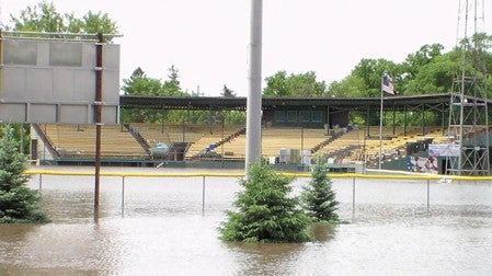 Marcusen Park was completely underwater last week due to heavy rains. -- Photo Provided