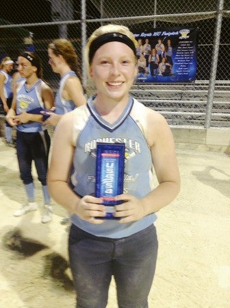 Sydney Murphy played on the Rochester Royals softball team, which won the USSSA 16B National Tournament recently. -- Photo Provided