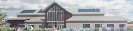 An artist's rendition of the new interpretive center for the Jay C. Hormel Nature Center. Photo provided