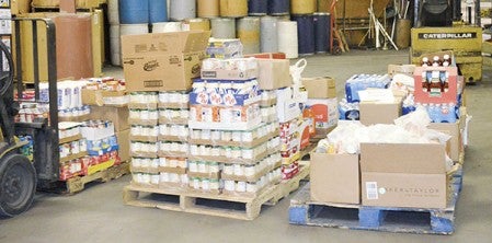 The County/City Employee Food Drive brought in a total of 3,187 pounds of food, which was weighed Friday afternoon. 