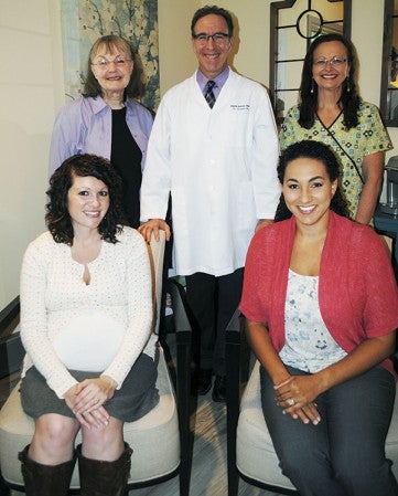 The staff at the Adams Dental Clinic consists of (front row from left) Rebecca Wolterman, Angela Himebaugh and (back row from left) Donna Osmundson, Dr. Joseph Ray and Debra Baumgard. Photo provided