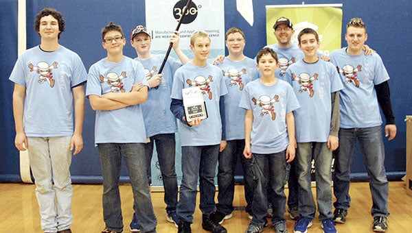 Mysterious George, a robotics team from Austin, won the Judges’ Choice Award at the Dream It. Do It. Southern Minnesota VEX Robotics Tournament on Dec. 13. Photo provided