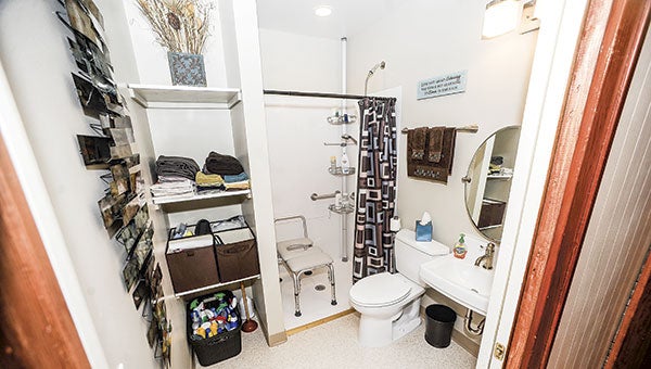 A wide view of the remodeled bathroom of Jason and Shannon Ferch, who were the winners of the first T ‘N G Pay It Foward contest. Herald file photos
