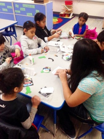 Students participate in a parent night at Woodson Kindergarten Center. Photo provide