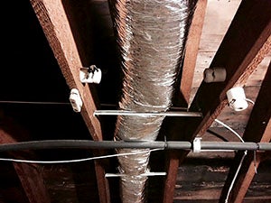 Examples of knob and tube wiring in the Hormel Historic Home. Photo provided