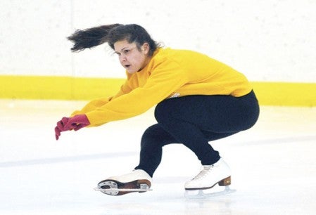 Olivia Leuer skates in Packer Arena Sunday. 