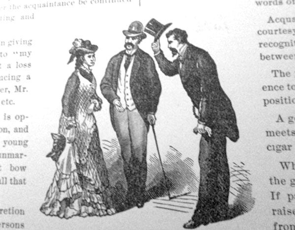 This is one of the images from “The New Book of Etiquette,” published in 1924.  