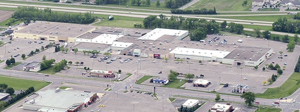 An aerial view shows the Oak Park Mall along with Shopko. With a deal  seemingly in place Hy-Vee can now start moving ahead with a plan to build a new story. Herald file photo