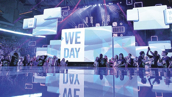 The We Day Minnesota rally is a reward for students who participated in volunteer activities during the previous year. Adam Bettcher/Getty Images for Free the Children 2013 via MPR News