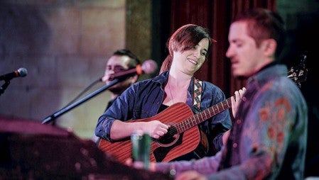 Reina Del Cid smiles during her performance Saturday night at the Caravan Du Nord.
