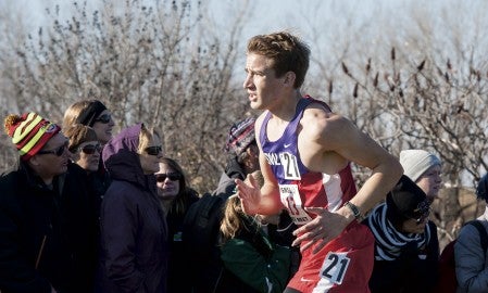 Grand Meadow/LeRoy-Ostrander/Southland’s Peter Torkelson competes Saturday at the Class A boys’ cross country meet at St. Olaf College in Northfield. — Micah Bader/Albert Lea Tribune