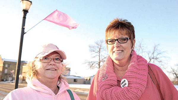 Kelly Joseph, left, and Darci Buchan have been chosen as co-ambassadors for this year’s Paint the Town Pink. Photos by Eric Johnson/photodesk@austindailyherald.com