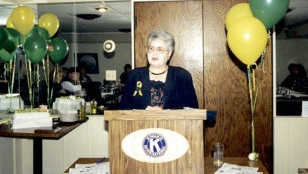 Patricia Piper talks during an event in the 1990s. Piper was known for her compassion and kindness around town and spent many years as a Minnesota representative and senator. -- Photos provided