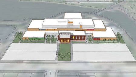 Early artist’s rendering of what the rec center could look like when completed. Photo provided