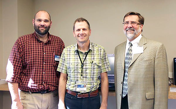 From left: Christopher Bersano, R.N., Nathan Tempel, R.N., and Lawrence Keenan, M.D. Photo provided