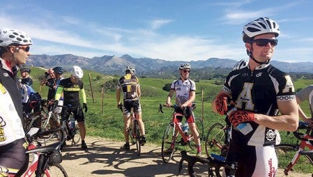 Cyclists on a Trek Travel training ride take a break. Photos by Grace Heimsness