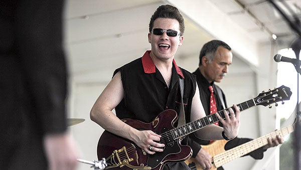 Richie Lee, with the Fabulous 50s, performs the first of two sets at the Mower County Fair. Herald file photo