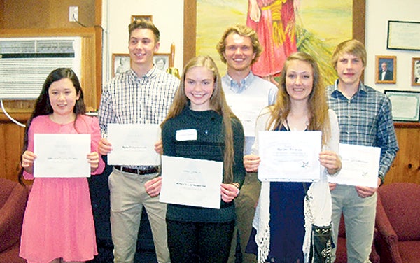Fidelity Lodge No. 39 and Unity Chapter No. 29, Austin presented scholarships to six students at a recent dinner meeting. This year each student received $1,000 from either Fidelity Lodge or Unity Chapter. This amount was matched by Minnesota Masonic Charities allowing each student to receive $2,000 as they begin their college education. The students are: Allesha Anderson, Ryan Kempen, Valentina Ferriera and Baille Brooks from Austin High School, and Nicholas Christanson and Colton Mowers from Albert Lea High School. Since the Eastern Star Chapter in Albert Lea consolidated with Unity Chapter in Austin, the Eastern Star Scholarships also consider student who apply from Albert Lea. Photo provided