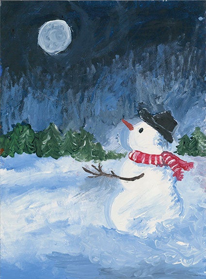 Madison Diercks won Hormel Foods Corp.’s annual holiday card contest for employees’ children with “Winter Night” 