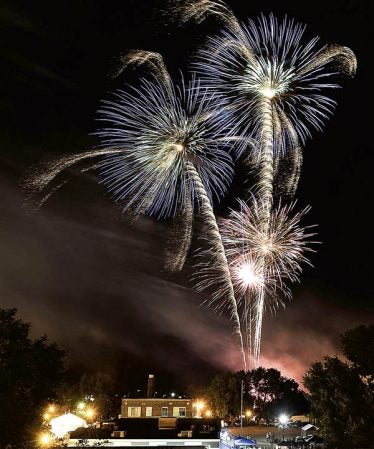 Fireworks burst overhead, wrapping up the Hormel’s 125th anniversary celebration Friday. Eric Johnson/photodesk@austindailyherald.com