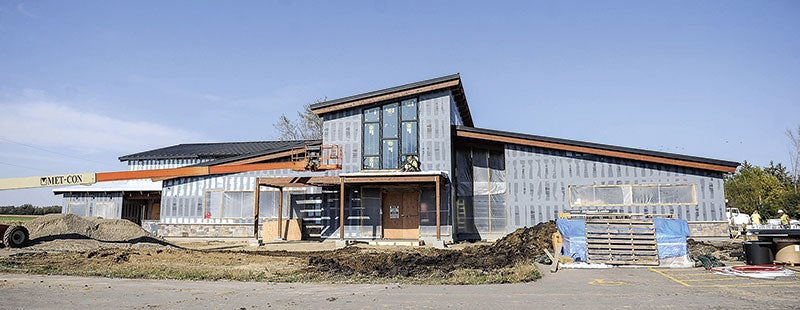 Work continued on the Jay C. Hormel Nature Center’s new interpretive center last year. 