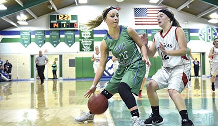 Lyle-Pacelli guard Brooke Walter works against Hope Lutheran. 