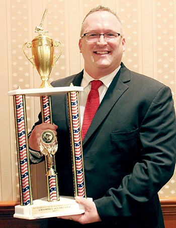 Dave Thompson with the hardware. Photo provided