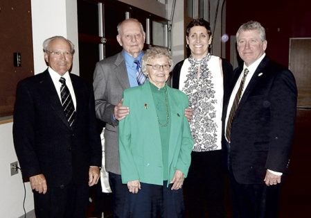 Gala honorees, from left, Daniel O. Adams, Mike and Kitty Garry, Michelle Morey and Scott Bissen. Photo provided.