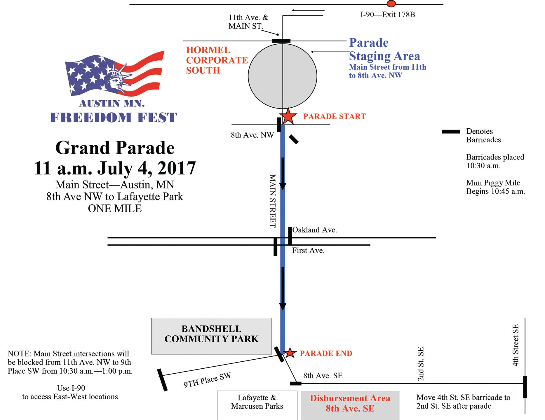 Freedom Fest parade route returns to just Main Street Austin Daily